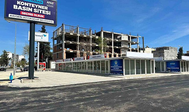 Kayseri Büyükşehir'in "Adıyaman Konteyner Basın Sitesi" tamamlandı