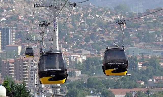Keçiören'deki teleferiğe 4 günde 6 bin 500 kişi bindi