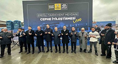Konya Büyükşehir Ereğli Kent Meydanı'ndaki dükkanları ihya ediyor