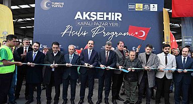 Konya Büyükşehir'in Akşehir'e kazandırdığı Kapalı Pazar Yeri'nin açılışı yapıldı