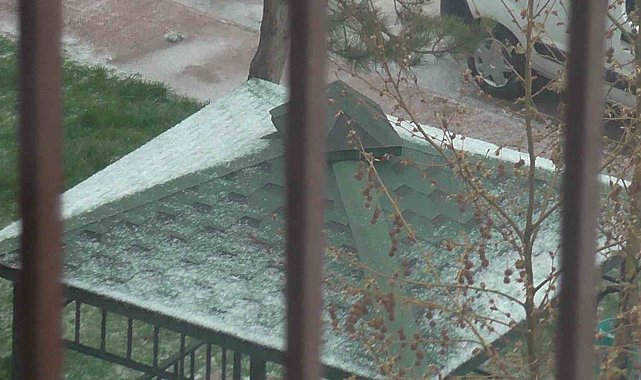 Konya'da dolu yağışı ardından güneşli hava