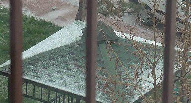 Konya'da dolu yağışı ardından güneşli hava