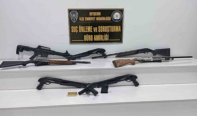 Konya'da kaçak silah operasyonu