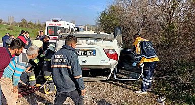 Konya'da otomobil takla attı: 1 ölü, 2 yaralı
