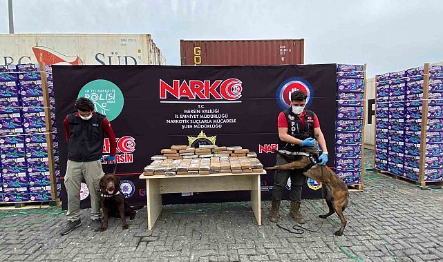 Mersin Limanında 97 kilo 500 gram kokain ele geçirildi