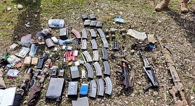 MSB: "Irak'ın kuzeyinde Pençe-Kilit operasyon bölgesinde dün etkisiz hale getirilen 3 teröristle birlikte silah ve mühimmat da ele geçirildi."