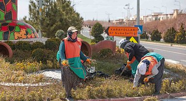 Nevşehir sokaklarında peyzaj çalışmaları yapılıyor