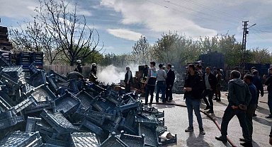 Sebze halindeki yangın büyümeden söndürüldü