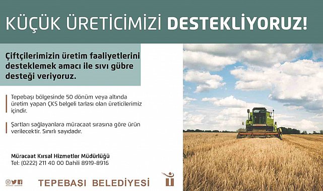 Tepebaşı'ndan küçük üreticiye sıvı gübre desteği