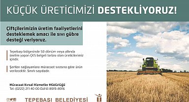 Tepebaşı'ndan küçük üreticiye sıvı gübre desteği