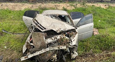 Yozgat'ta kontrolden çıkan otomobil takla attı: 7 yaralı