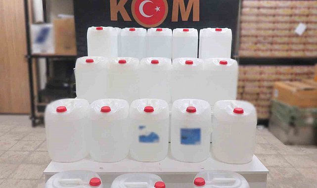 600 litre etil alkol ele geçirildi