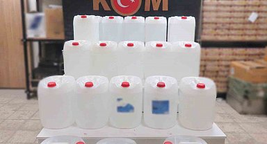 600 litre etil alkol ele geçirildi