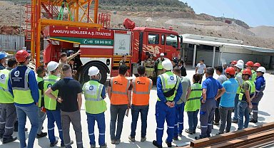 Akkuyu NGS'de bulunan gönüllü yangın ekibine eğitim verildi