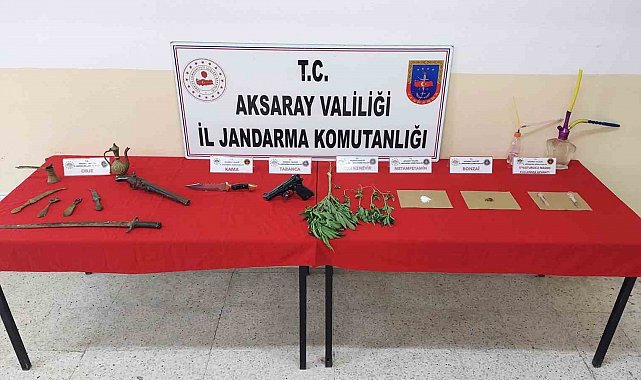 Aksaray jandarmasından uyuşturucu tacirlerine darbe: 2 tutuklama