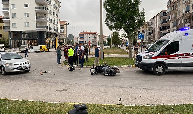 Aksaray'da otomobil ile motosiklet çarpıştı: 2 yaralı