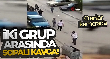 Ankara’da iki grup arasında sopalı kavga: O anlar kamerada