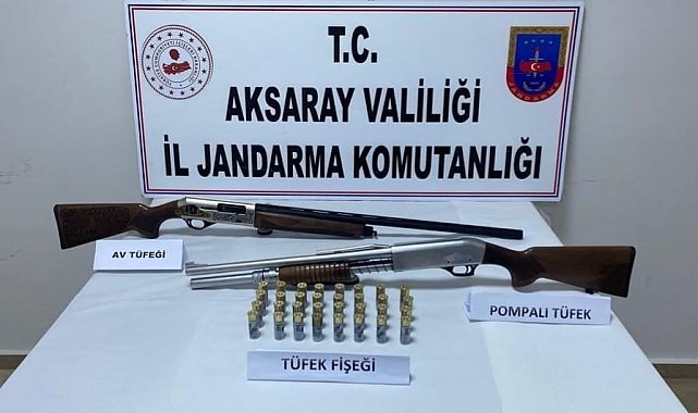 Asker eğlencesinde havaya ateş eden maganda 2 ruhsatsız tüfekle yakalandı