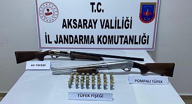 Asker eğlencesinde havaya ateş eden maganda 2 ruhsatsız tüfekle yakalandı