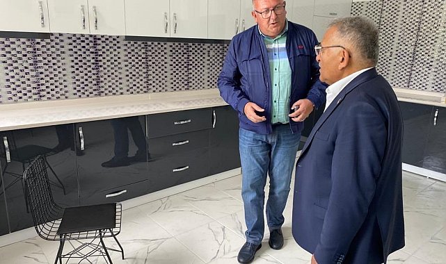 Başkan Büyükkılıç, Bünyan'da yapımı tamamlanan kadın kooperatifi binasını inceledi