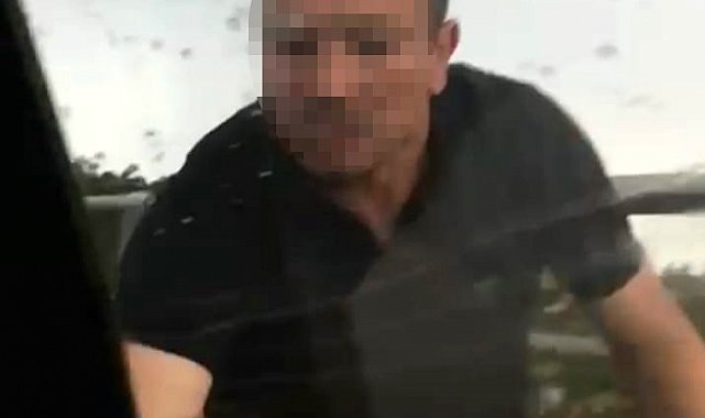 Başkent'te bir otobüs şoförü tartıştığı sürücünün önünü keserek aracın camlarını kırdı