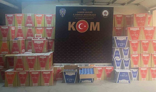 Çankırı'da 1 milyon 40 bin dal kaçak makaron ele geçirildi: 2 gözaltı