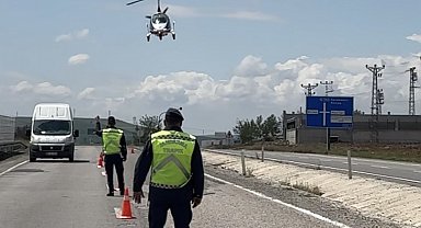 Çankırı'da hava destekli trafik denetimi