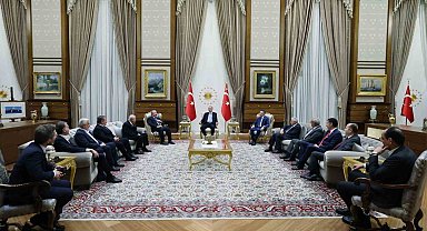 Cumhurbaşkanı Erdoğan, Şentop ile Cumhur İttifakı partilerinin genel başkanlarını kabul etti