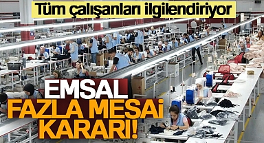 Emsal fazla mesai kararı