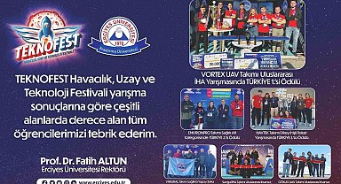 ERÜ'lü öğrencilerin TEKNOFEST başarısı
