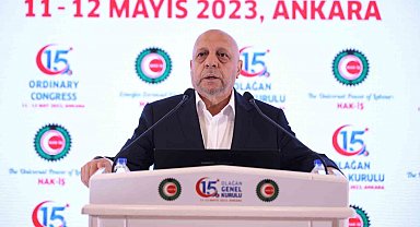 HAK-İŞ Konfederasyonu 15. Olağan Genel Kurulunda Arslan, yeniden HAK-İŞ Genel Başkanlığı'na seçildi