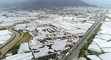 Hortumun vurduğu Anamur'da son durum dron ile görüntülendi