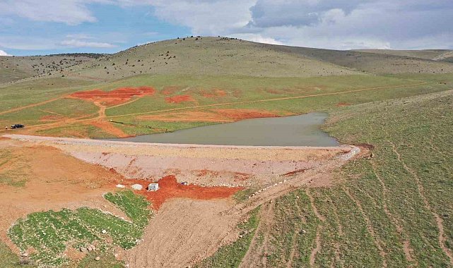 Hüyük'te HİS göleti yağışlarla suyla doldu