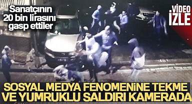 İstanbul’da sosyal medya fenomenine tekme ve yumruklu saldırı kamerada