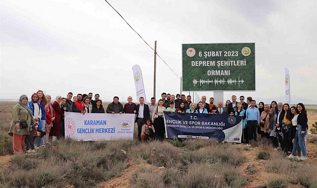 Karaman'da depremde hayatını kaybedenlerin anısına fidan dikildi
