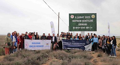 Karaman'da depremde hayatını kaybedenlerin anısına fidan dikildi
