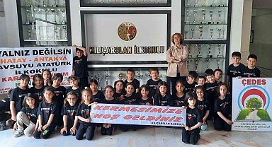 Kılıçaslan İlkokulundan depremzede kardeş okula 63 bin lira destek