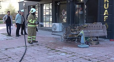 Kırıkkale'de kuaför dükkanında yangın