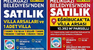 Melikgazi Belediyesi'nden satılık villa ve villa arsası ihalesi