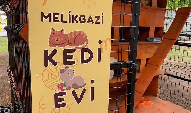 Melikgazi sokaklardaki can dostlar için kedi evleri yaptı