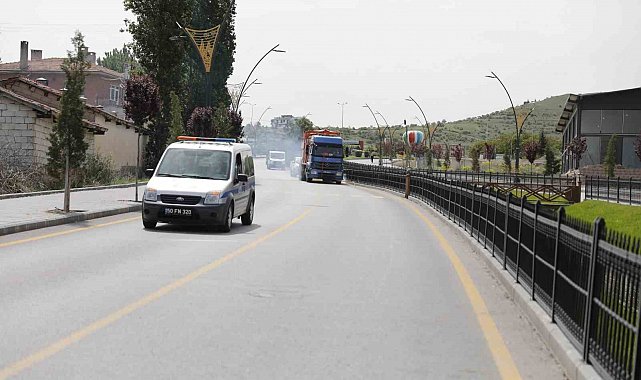 Nevşehir'de yol çizgileri yenileniyor