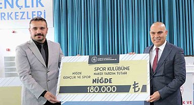 Niğde'de amatör spor kulüplerine 1 milyon yardım yapıldı