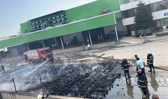Paketleme tesisinde çıkan yangın söndürüldü