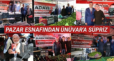 Pazar esnaflarından Ünüvar’a pankart sürprizi