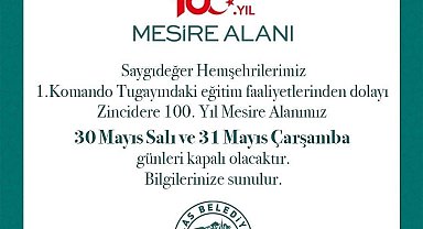 Zincidere Mesire Alanı 2 Gün Kapalı Olacak