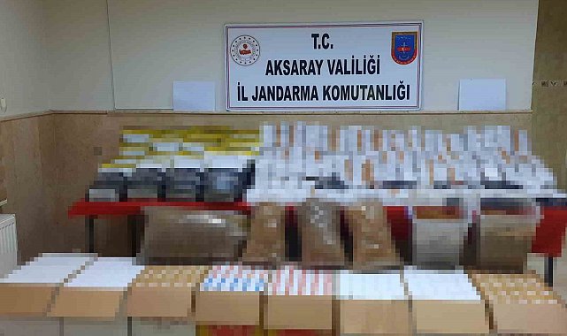 Aksaray jandarmadan kaçak sigara operasyonu
