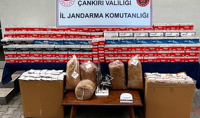 Çankırı'da 80 bin sarılmış makaron ele geçirildi