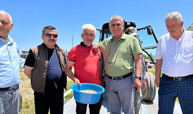 Haymana'da ilk arpa ürünü borsaya geldi