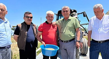 Haymana'da ilk arpa ürünü borsaya geldi