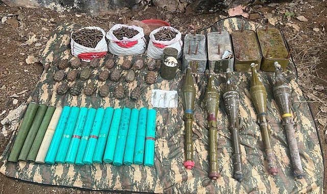 Irak Kuzeyindeki Hakurk bölgesinde teröristlere ait çok sayıda mühimmat ele geçirildi